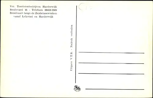 Ak Harderwijk Gelderland, Friesland, Aanleg Dijk Zuiderzeewerken, Schwimmkran, Baggerschiff