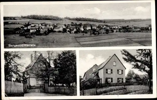 Ak Stangenrod Unnau im Westerwald, Panorama, Wohnhäuser