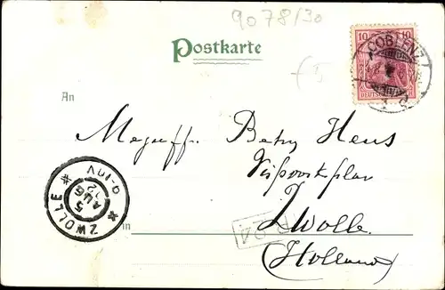 Litho Hammerstein am Rhein, Rheineck, Köln Düsseldorfer Rheindampfer Borussia