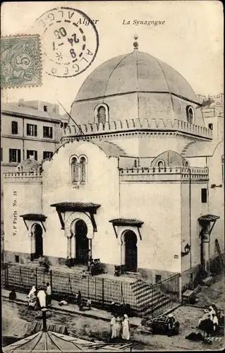Judaika Ak Algier Alger Algerien, Synagogue, Synagoge