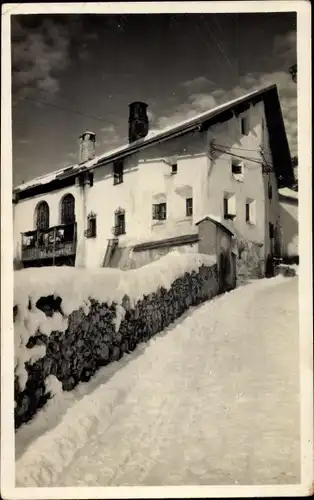 Ak Pontresina Kanton Graubünden Schweiz, Ortspartie, Winter