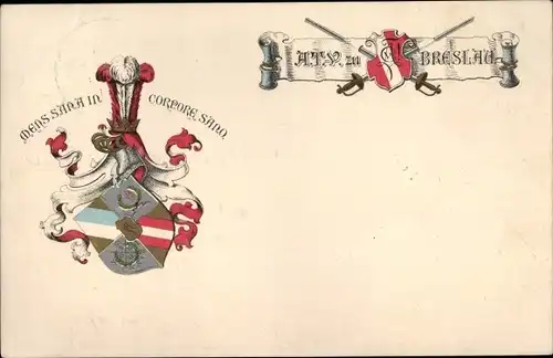 Wappen Litho Wrocław Breslau Schlesien, ATV, Mens sana in Corpore sano