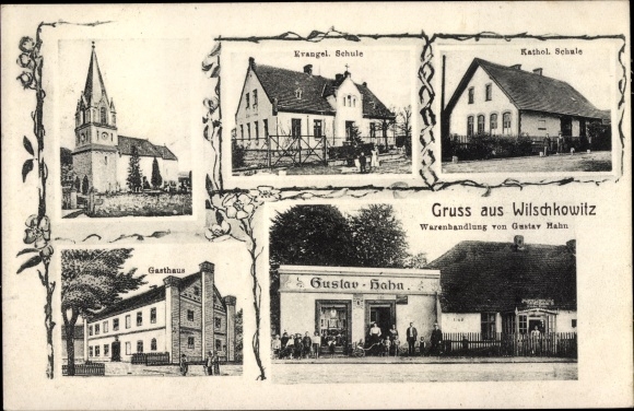 Ak Wilczkowice Wilschkowitz Wolfskirch in Schlesien, Evang. Kirche