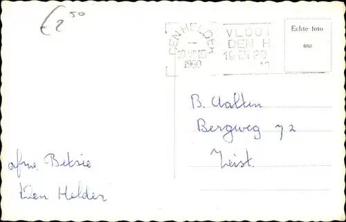 Ak Niederländisches Kriegsschiff, Hr. Ms. Kruiser De Zeven Provincien