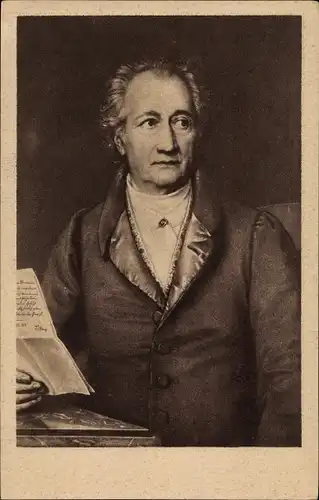 Künstler Ak Stieler, J., Dichter und Schriftsteller Johann Wolfgang von Goethe, Portrait