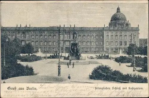 Ak Berlin Mitte, Königliches Schloss mit Lustgarten