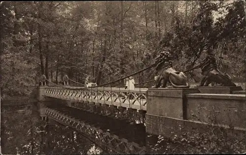 Ak Berlin Tiergarten, Löwenbrücke im Tiergarten