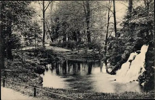 Ak Berlin Tiergarten, Wasserfall im Tiergarten