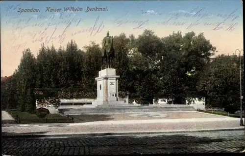 Ak Berlin Spandau, Kaiser Wilhelm Denkmal