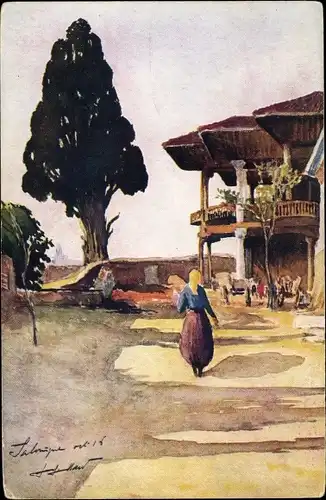 Künstler Ak Thessaloniki Griechenland, Tekke des Derviches tourneurs