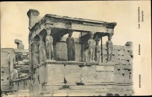 Ak Athen Griechenland, Les Caryatides, Akropolis