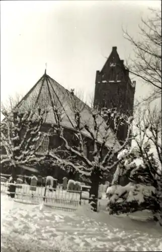 Foto Goutum Friesland, Kirche, Kirchhof, Winter