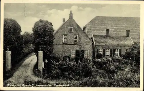 Ak Willemstad Nordbrabant, Boerderij Leeuwenstee, Tonnenkreek, Bauernhof