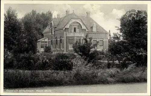 Ak Willemstad Nordbrabant, Huize Moria, Villa, Gartenansicht
