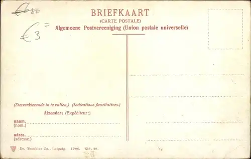 Ak Woudrichem Nordbrabant, Binnenhuisje, Herdstelle, Frau am Herd