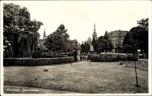 Ak Zevenbergen Nordbrabant, Plantsoen, Parkanlage