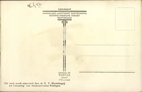 Ak Kornwerderzand Friesland Niederlande, Zuiderzeewerken, De Sluitsput met sluisbouw