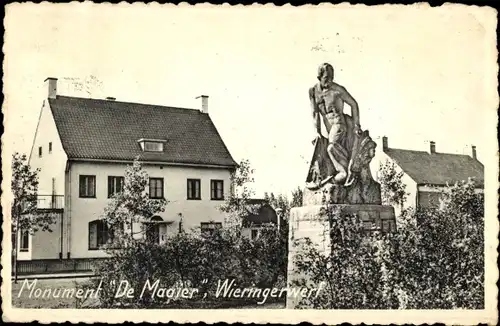 Ak Wieringerwerf Wieringen Nordholland, Monument "De Magier"