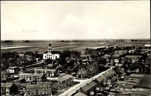 Ak St Jacobi Parochie Friesland Niederlande, Panorama