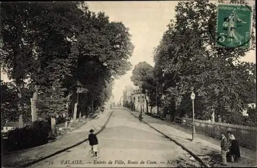 Ak Falaise Calvados, Entree de la Ville, Route de Caen
