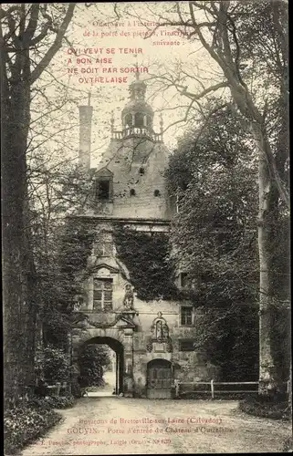 Ak Gouvix Calvados, Porte d'entree du Chateau d'Outrelaise