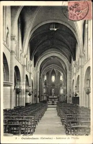 Ak Ouistreham Calvados, Interieur de l'Eglise