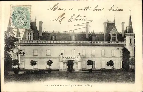 Ak Gennes Maine et Loire, Chateau de Milly