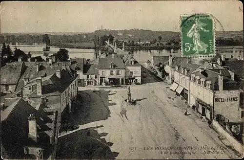 Ak Gennes Maine et Loire, Vue panoramique, Les Rosiers