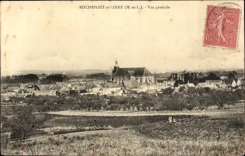 Ak Rochefort sur Loire Maine et Loire, Vue generale