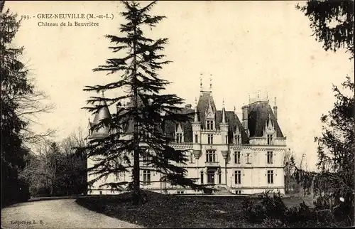 Ak Grez Neuville Maine et Loire, Château de la Beuvrière