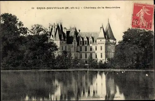 Ak Grez Neuville Maine et Loire, Château de la Beuvrière