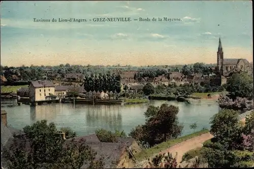 Ak Grez Neuville Maine et Loire, Bords de la Mayenne