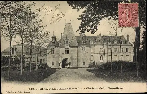 Ak Grez Neuville Maine et Loire, Chateau de la Grandiere