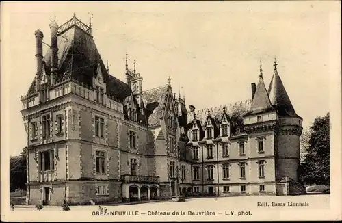 Ak Grez Neuville Maine et Loire, Château de la Beuvrière