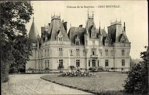 Ak Grez Neuville Maine et Loire, Château de la Beuvrière