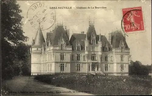 Ak Grez Neuville Maine et Loire, Chateau de la Beuvriere