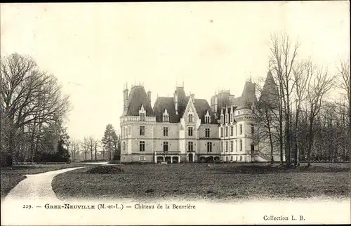 Ak Grez Neuville Maine et Loire, Château de la Beuvrière