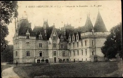 Ak Grez Neuville Maine et Loire, Château de la Beuvrière