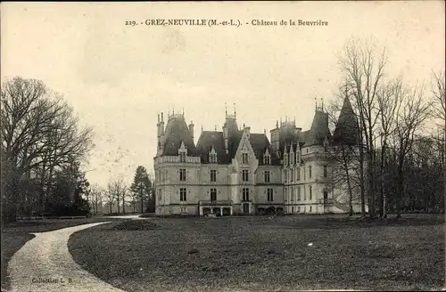 Ak Grez Neuville Maine et Loire, Château de la Beuvrière