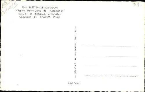 Ak Bretteville sur Odon Calvados, L'Eglise Notre Dame de l'Assomption