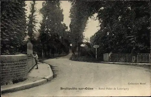 Ak Bretteville sur Odon Calvados, Rond Point de Louvigny