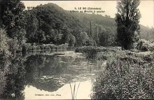 Ak Le Bô Calvados, L'Orne au Moulin a papier