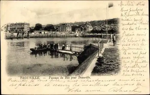 Ak Trouville Calvados, Passage du Bac pour Deauville