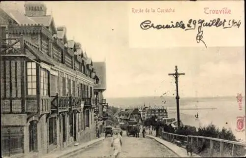 Ak Trouville Calvados, Route de la Corniche