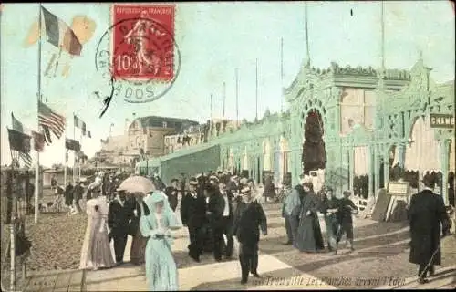 Ak Trouville Calvados, Les Planches devant l'Eden