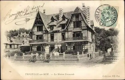 Ak Trouville sur Mer Calvados, La Maison Normande