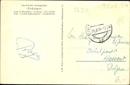 Ak Lennep Remscheid im Bergischen Land, Gaststätte Tocksiepen