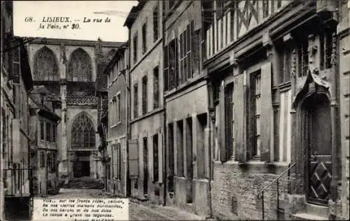 Ak Lisieux Calvados, La rue de la Paix