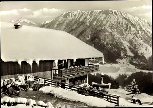 Ak Ruhpolding in Oberbayern, Alpengasthof Blickner Alm