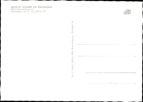 Ak Brannenburg in Oberbayern Haus St. Johann am Wendelstein